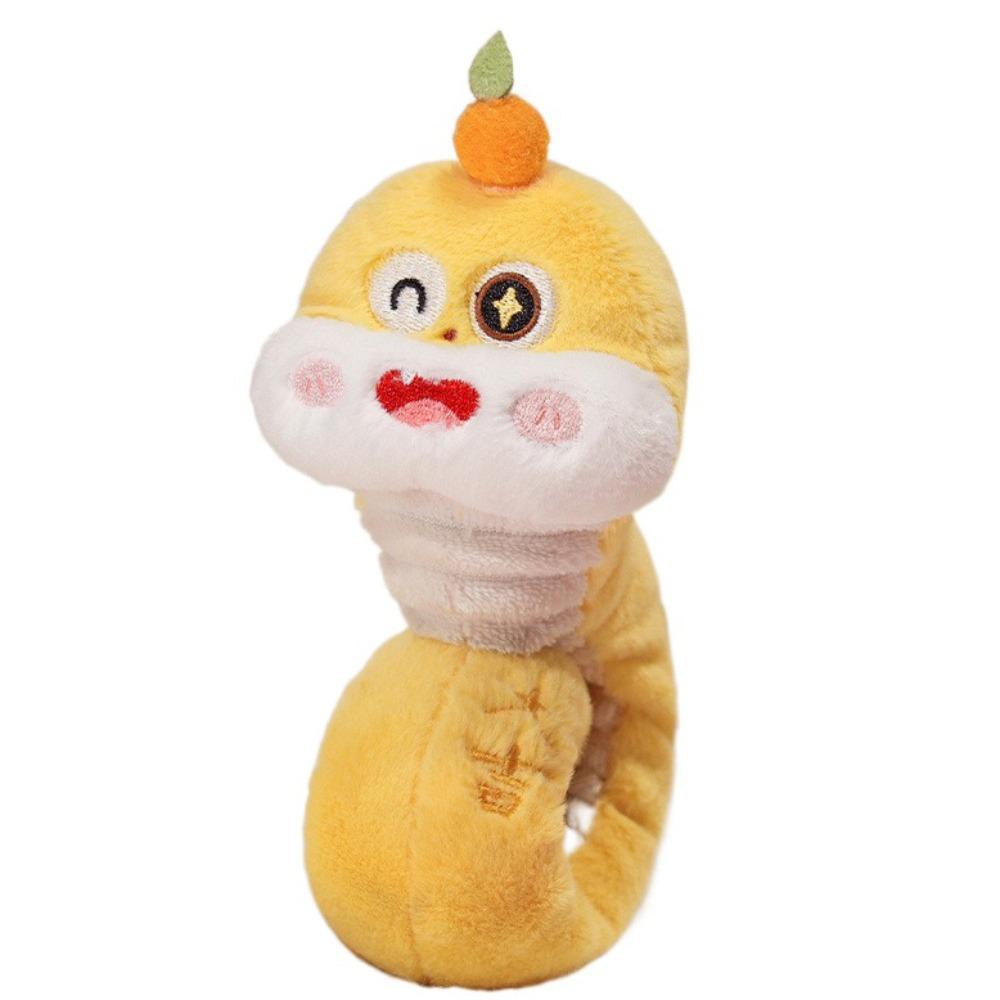 

Mascots Snake Plush Slap Bracelet Wrist Style New Year Plush Hand Ring 2025 Snake Year Gift жёлтый
