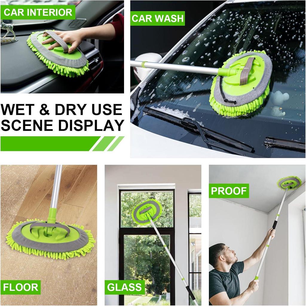62-Inch Detachable Chenille Car Wash Brush Mop