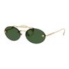 Versace Brand Logo Design Metal Oval Sunglasses Men's Gold 49948746 VE2295100271-gold 56