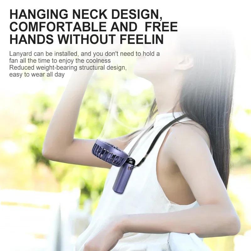 Tragbarer USB-Handventilator mit digitaler Akkuanzeige, 5-stufiger faltbarer Mini-Schreibtischventilator für Reisen, Büro, Außenbereich, Kühlung, geräuscharme Nutzung