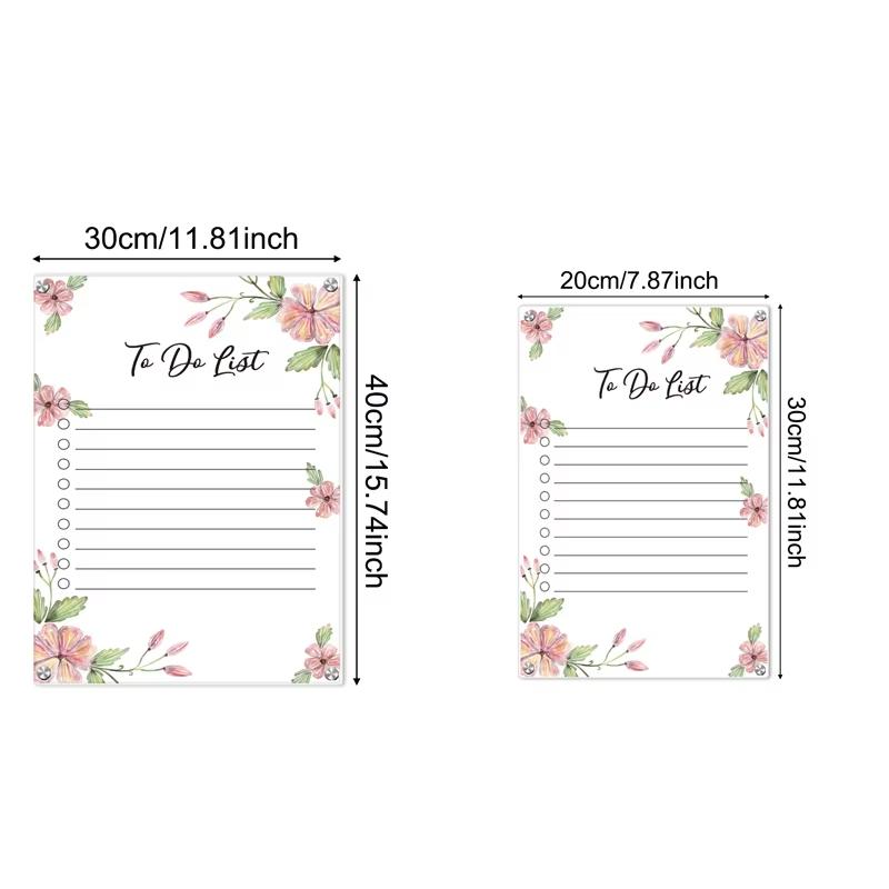 Acrylic Magnet Fridge Board Message Writing Sticker Reusable Dry Erase Planner Board Refrigerator Calendar Exquisite Home Decor
