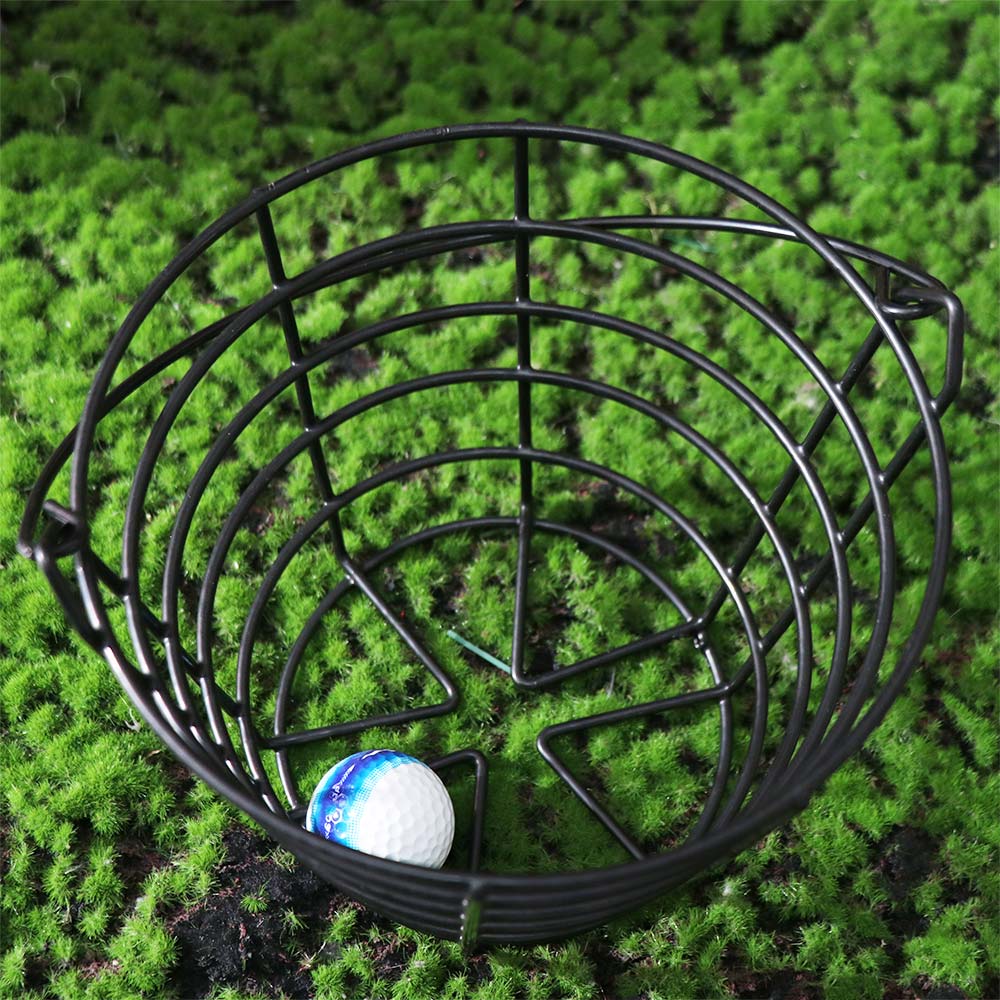Metal Wire Golf Ball Basket With Handle Golfing Balls Storage Home Organization