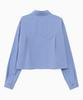 Jenyujeu Z Crop Cut Shirt - Blue