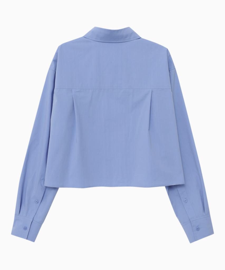 Jenyujeu Z Crop Cut Shirt - Blue