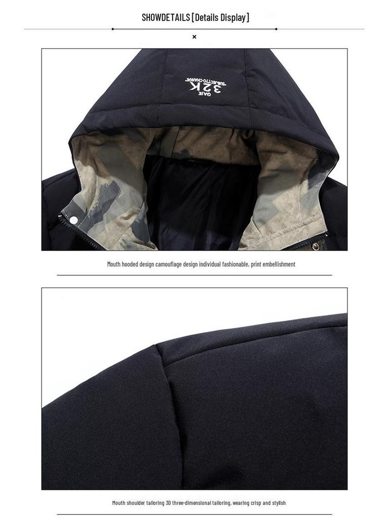 Cross-border Men's Thickened Short Cotton Jacket - Autumn/Winter Korean Style Trend Streetwear