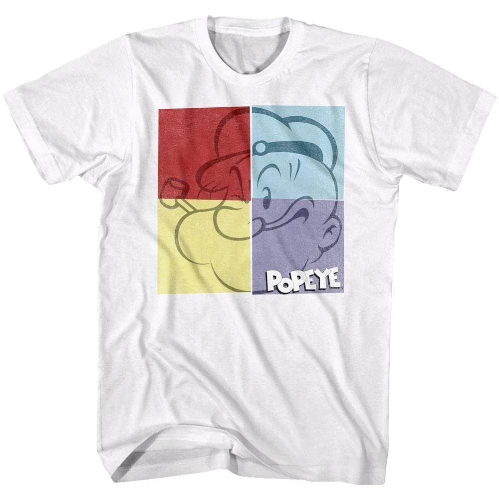 Popeye Pastel Color Block Men s T Shirt 3XL