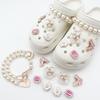Cute Resin Starfish & Shell Croc Shoe Buckles with High-End Flower Accessories