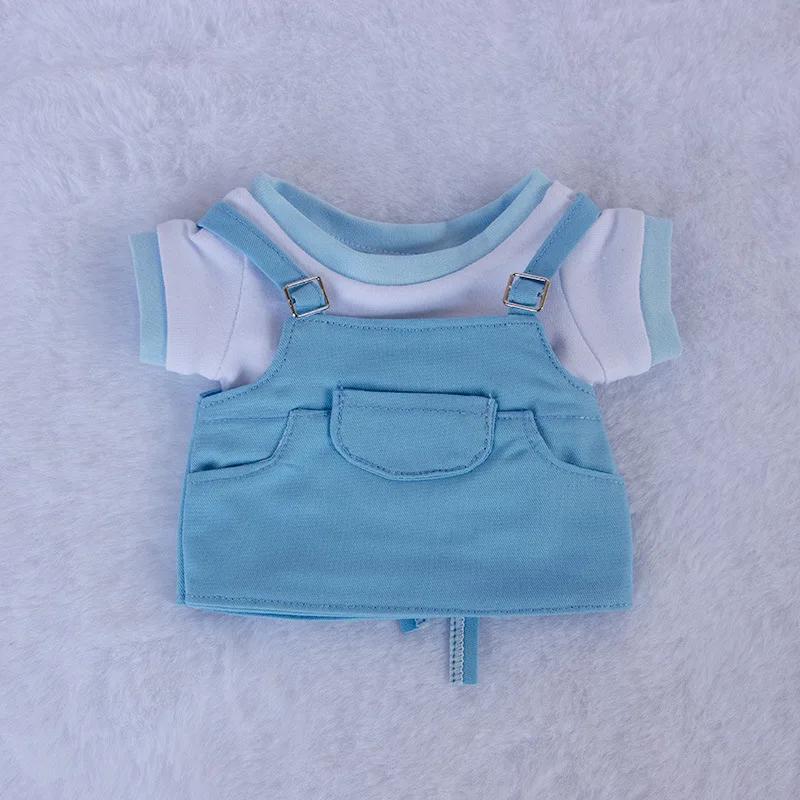10cm 20cm Doll Clothes Outfit T-shirt Overalls Suspender Trousers Doll Accessories Changing Dressing Game Fans Gift Toy In Stock