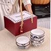 JIN MING LI Japanese Retro Ceramic Bowl & Chopstick Gift Set
