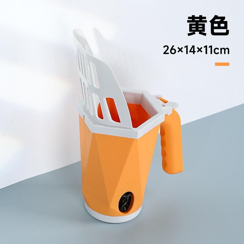 

Pet Cat Litter Scoop Feces Storage Garbage Bag Storage Durable High-quality Convenient Portable Cat Cleaning Products 26x14x11cm жовтий