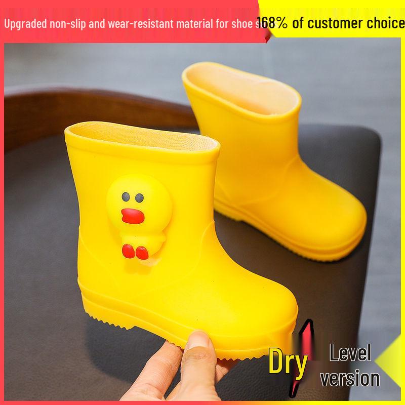 Cartoon Baby Non-Slip Waterproof Rubber Rain Boots - Cute Toddler Shoes