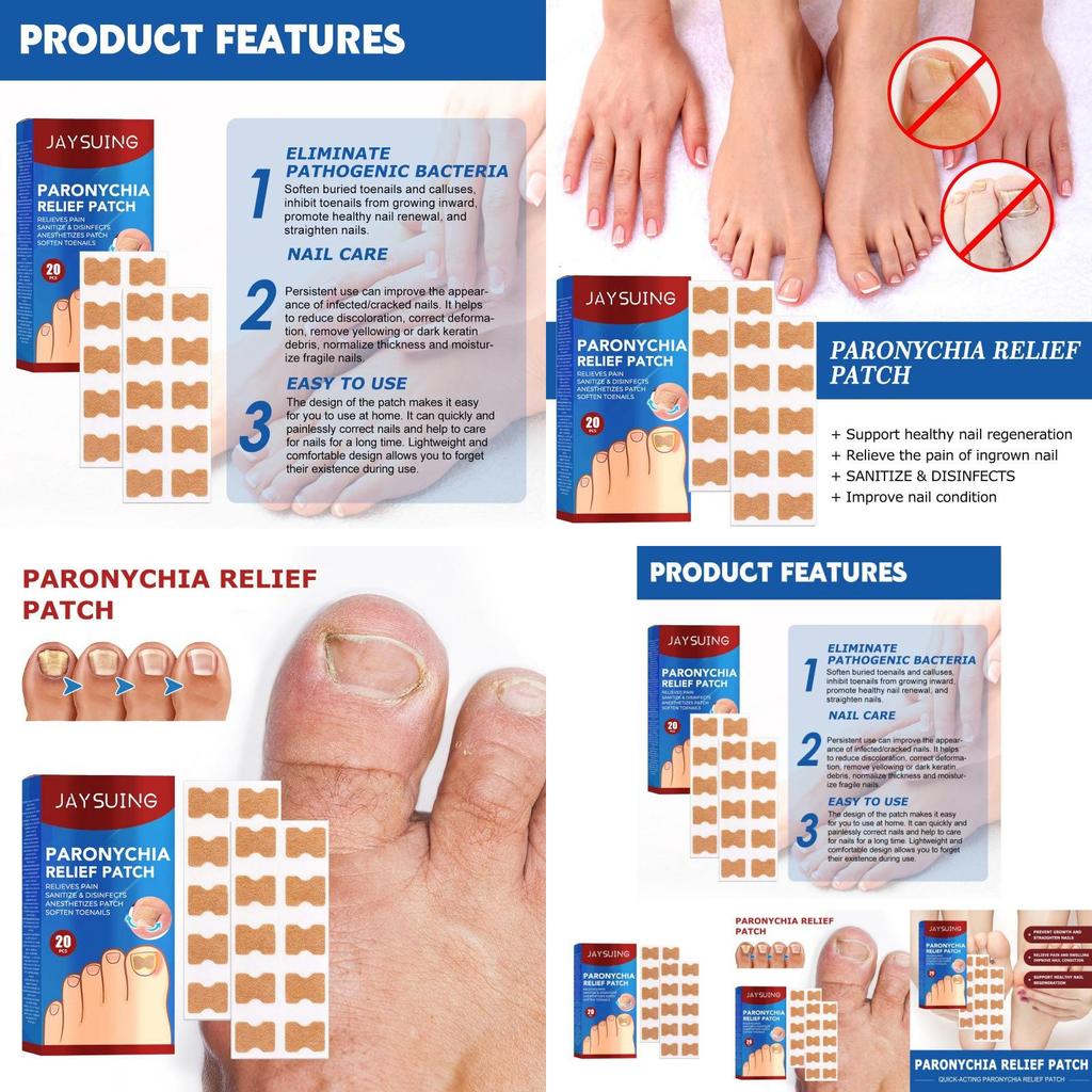 Jaysuing Thickening Nail Correction Patches For Ingrown Nails And Nail Health Care