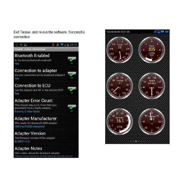 ELM327 Diagnostikadapter Super Mini ELM 327 BT För Android Torque OBDII Kodläsare OBD2 Bilskanner för Android/PC