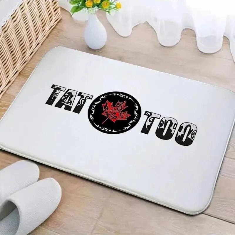 Tattoo Shop Mat Indoor Welcome Doormat Washable Living Room Bedroom Floormat Accessories Rug Non-slip Porch Entrance Carpet