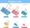 125Pcs Binder Clips Colored Binder Clips Assorted Sizes 6 Sizes Binder Paper Clips For Office Supplieshomeschool (Blue Pink Yellow Green)