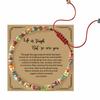 European and American colorful woven bracelet hand rope adjustable handmade emperor stone women's bracelet with card