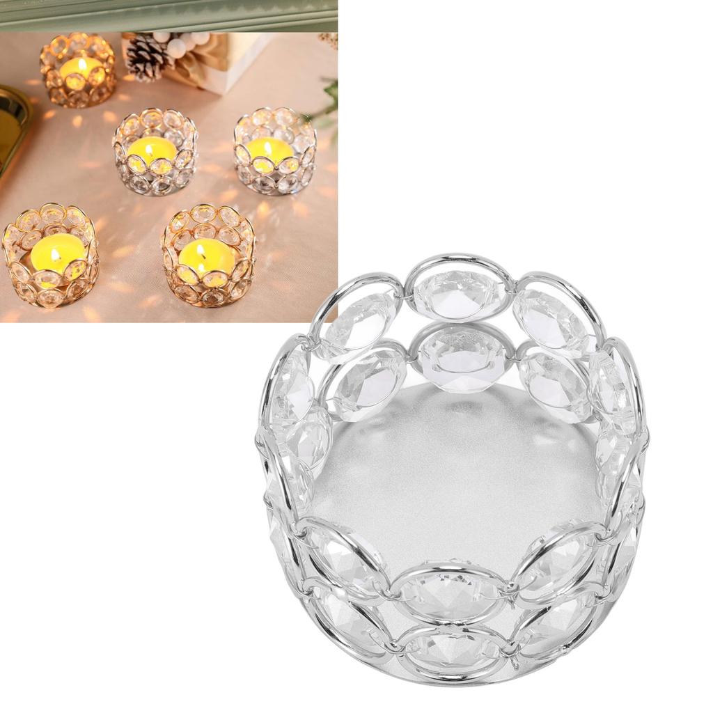 Hollow Candle Holder   Beads Iron Art Decorative Cup for Tealight and Electronic Candles Party Dinner Table