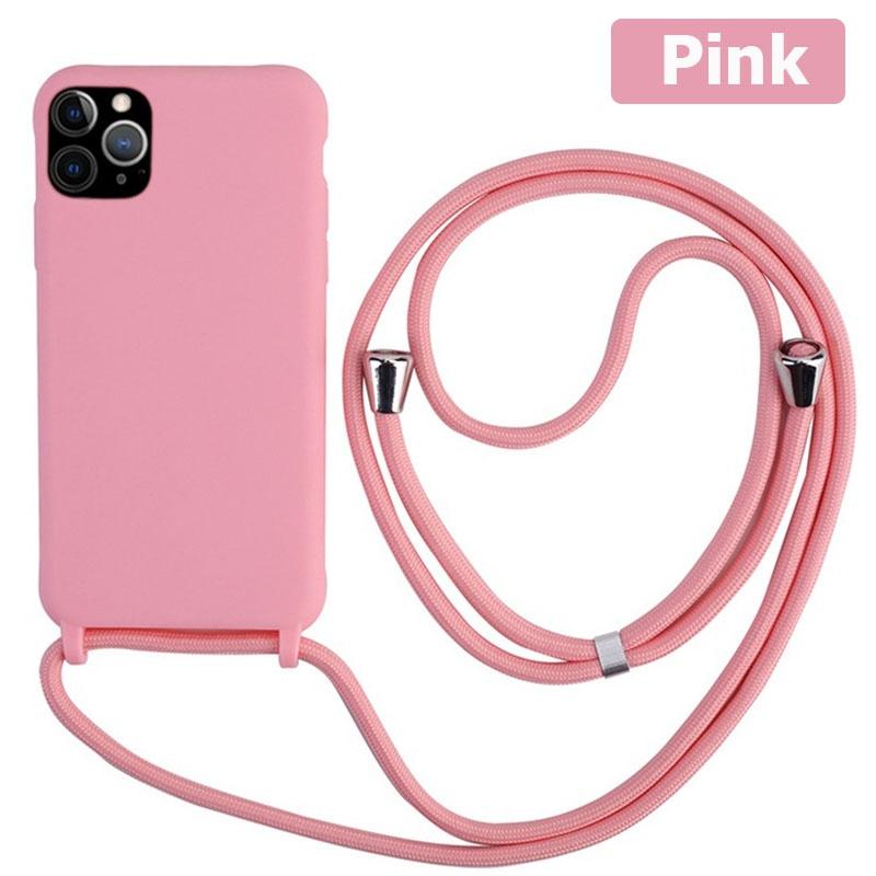 Crossbody Lanyard Liquid Silicone Phone Case for iPhone 15 14 13 12 11 Pro Max XSMAX XR 8 7+ /Samsung S23 S22 S21 Ultra Plus S21FE A13 A53 A52 A14 A54