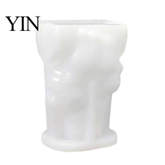 Reusable Silicone Molds Halloween Ghost Figurine Mold, Holding Skull Gnome Ornament Casting Crafting DIY Easy Release Candle Making Mold