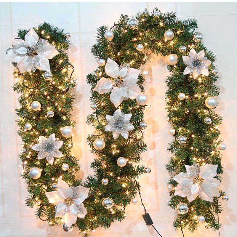 Creative Green Artificial Christmas Tree Banner Party Atmosphere New Year's Door Wreath Christmas Vine Wreath Decoration Props