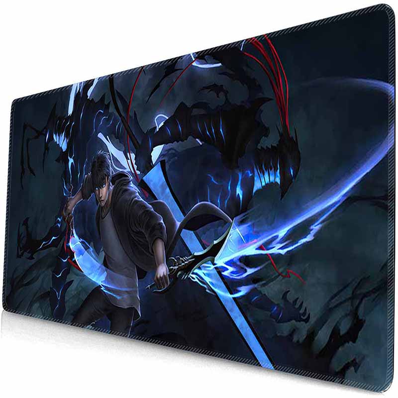 Gamer Large Mouse Pad S_Solo Levelings Rubber Mouse Mat Anime Gaming Mousepad Game HD Print Keyboard Pad Non-Slip Desk Mat