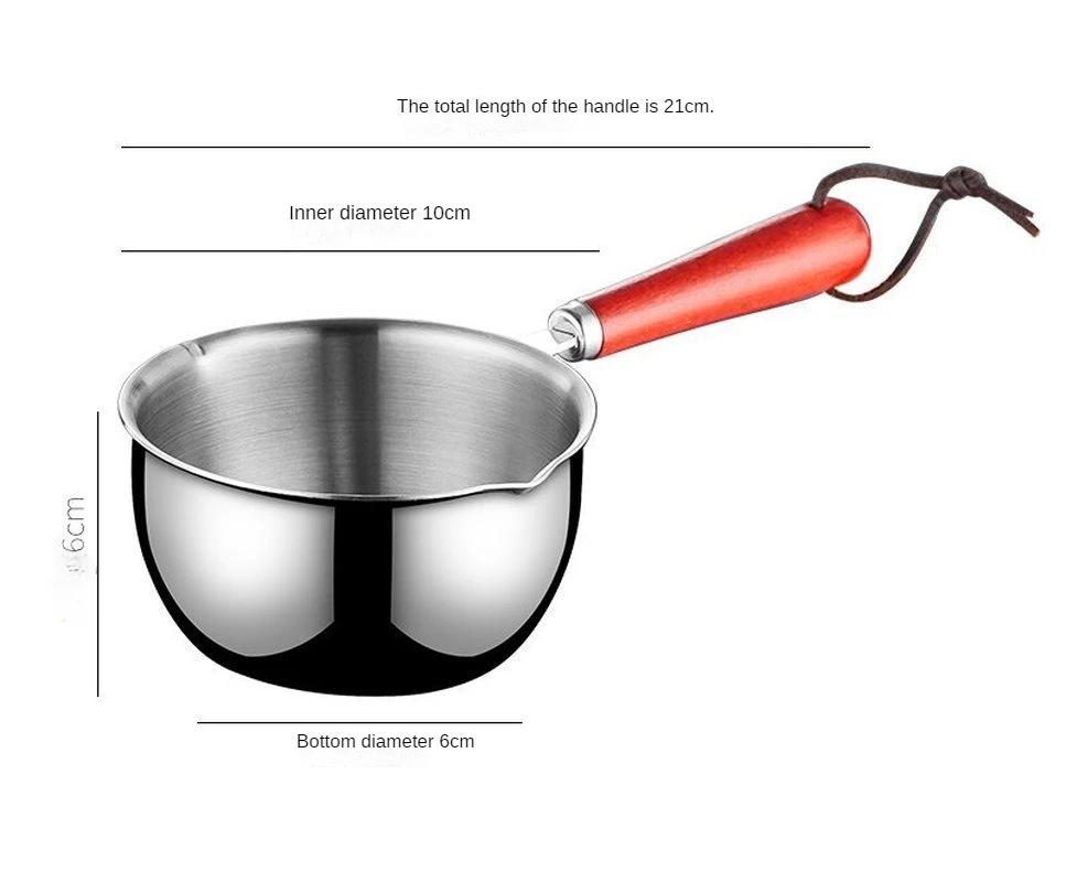 

Маленькая кастрюля с длинной ручкой для горячего масла, мини-супница из нержавеющей стали, мини-сковорода для разбрызгивания масла для приготовления приправ, соусов, кухни