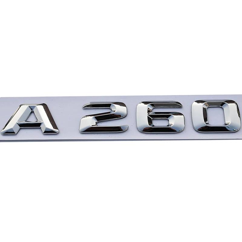 ABS 3D chrome lettering for car, rear trunk emblem,  stickers for Mercedes Benz A180, A200, A260, W176, W177