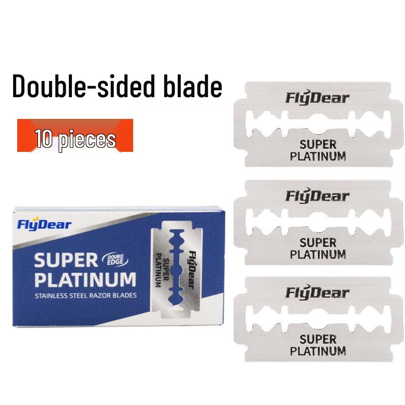 Double-Edged Razor Blades for Men's Shaving & Eyebrow Trimming, 10-Pack