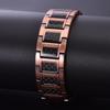 Copper Magnetic Therapy Bracelet Men Women Geometric Design Fashionable Three-Row Magnet Stackable Jewelry