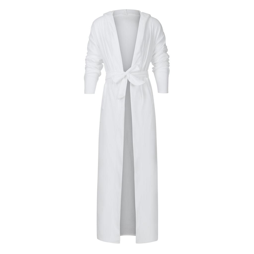Men's Winter Plush Lengthened Shawl Bathrobe Home Clothes Long Sleeved Robe Coat