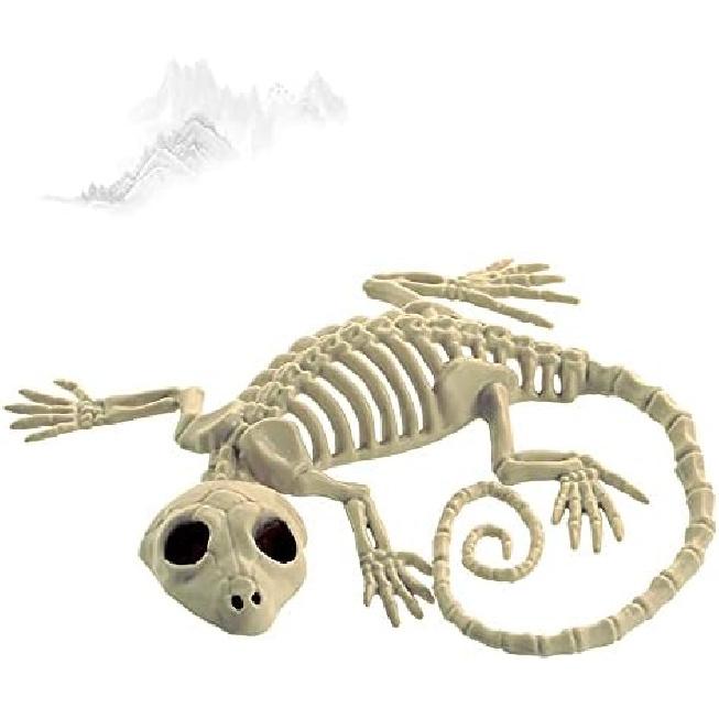 1Pcs Halloween Skeleton Bones Gecko Plastic Gecko Skeleton Model for Halloween Decoration Terror Scary Props