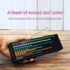 Voice Activated LED Music Spectrum Rhythm Light Colorful 1624 RGB Voice Sensor With Clock Display Audio Level Indicator VU Meter