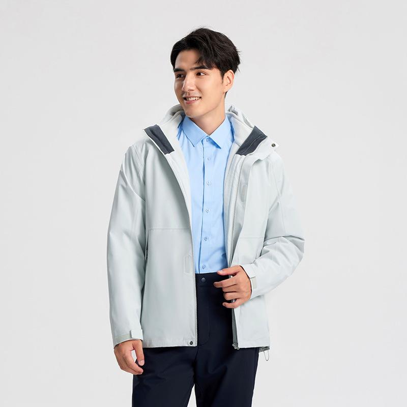 Outdoor Jacket Men's Three-in-one Removable Liner Fleece Business Casual Overalls Autumn and Winter Windproof Jacket Women