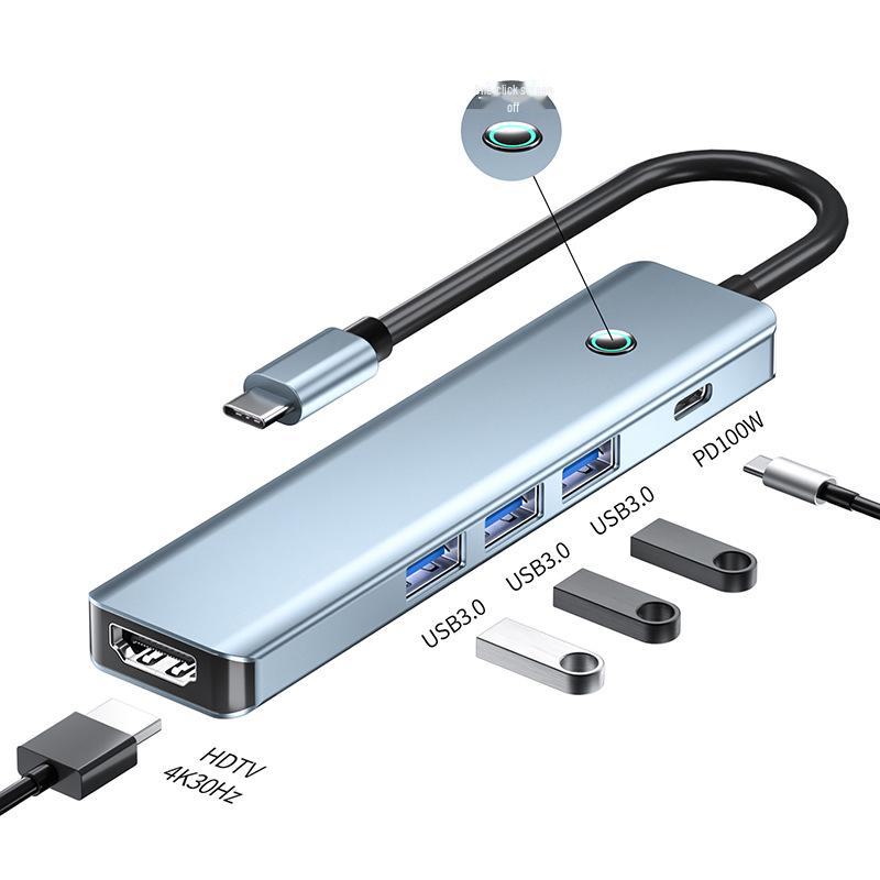 "5-in-1 USB 3.0 Multi-Port Hub Notebook Converter"