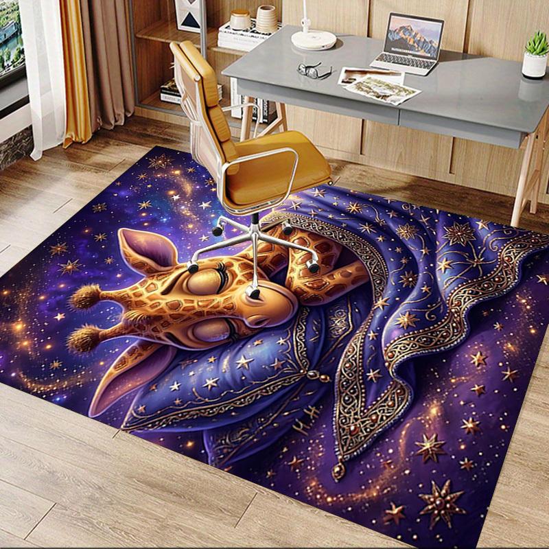 1PC Giraffe Starry Non-Slip Floor Carpet Compatible for Office&Living Room&Bedroom&Dining room - Soft & Pattern-G0399