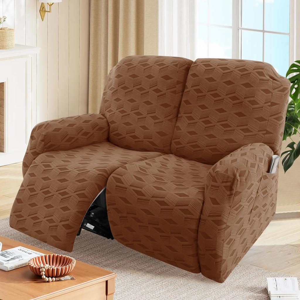 Elastic Jacquard Armchair Chair Cover 2 Seater 6pcs/set Recliner Sofa Cover for Living Room Relax Slipcover Protector