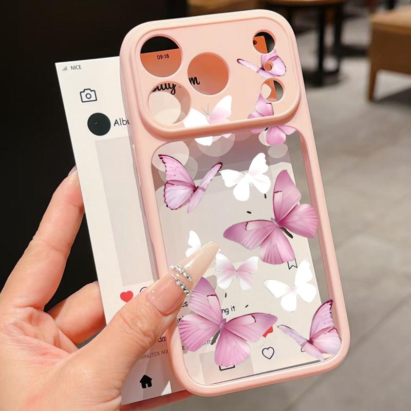 Fantastic Butterfly Print Case For iPhone 17 18 Pro Max For iPhone 16 15 14 13 Pro Max Hybrid TPU+PC Clear Back Hard Cover
