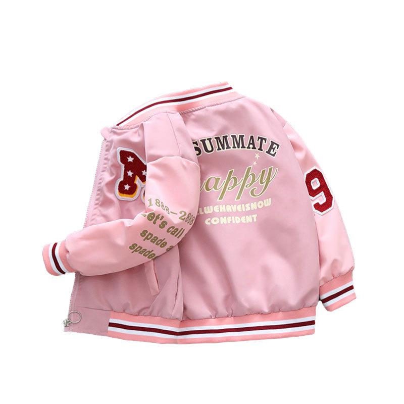 Girls' Spring and Autumn Baseball Jacket 2025 - Trendy Outerwear for Kids
