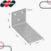 KOTARBAU® Carpenter's Angle Construction Connector Stainless Steel Galvanized 40 X 80 X 40 MM Set of 25 PCS