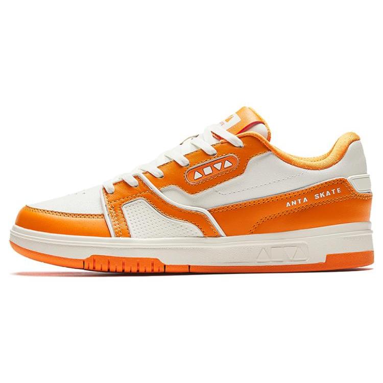 

new Anta AOYU Abrasion-Resistant Low-Top Skateboard Shoes Women s Ivory White Orange 38