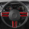 Red Carbon Fiber Interior Steering Wheel Cover Trim For Ford Mustang 2005-2009