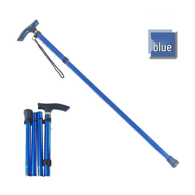 Adjustable Anti-Slip Aluminum Alloy Telescopic Folding Climbing Cane for Elderly – 5-Section Reinforcement