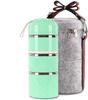 Z40 Portable Thermos Lunch Box Food Container 2/3 Layer Bento Box Stainless Steel Insulated Lunch Box for Food Storage Container