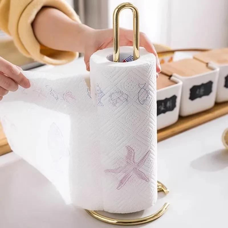 HeMu Wrought iron vertical tissue rack hotel restaurant napkin storage tissue rack kitchen oil absorbing paper roll paper rack