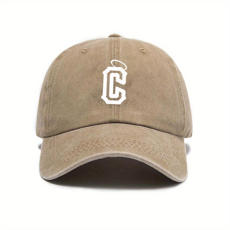 Washed Denim Baseball Cap Outdoor Casual Printed Hat Men and Women Same Style Korean Style Sun Hat Sports Peaked Cap