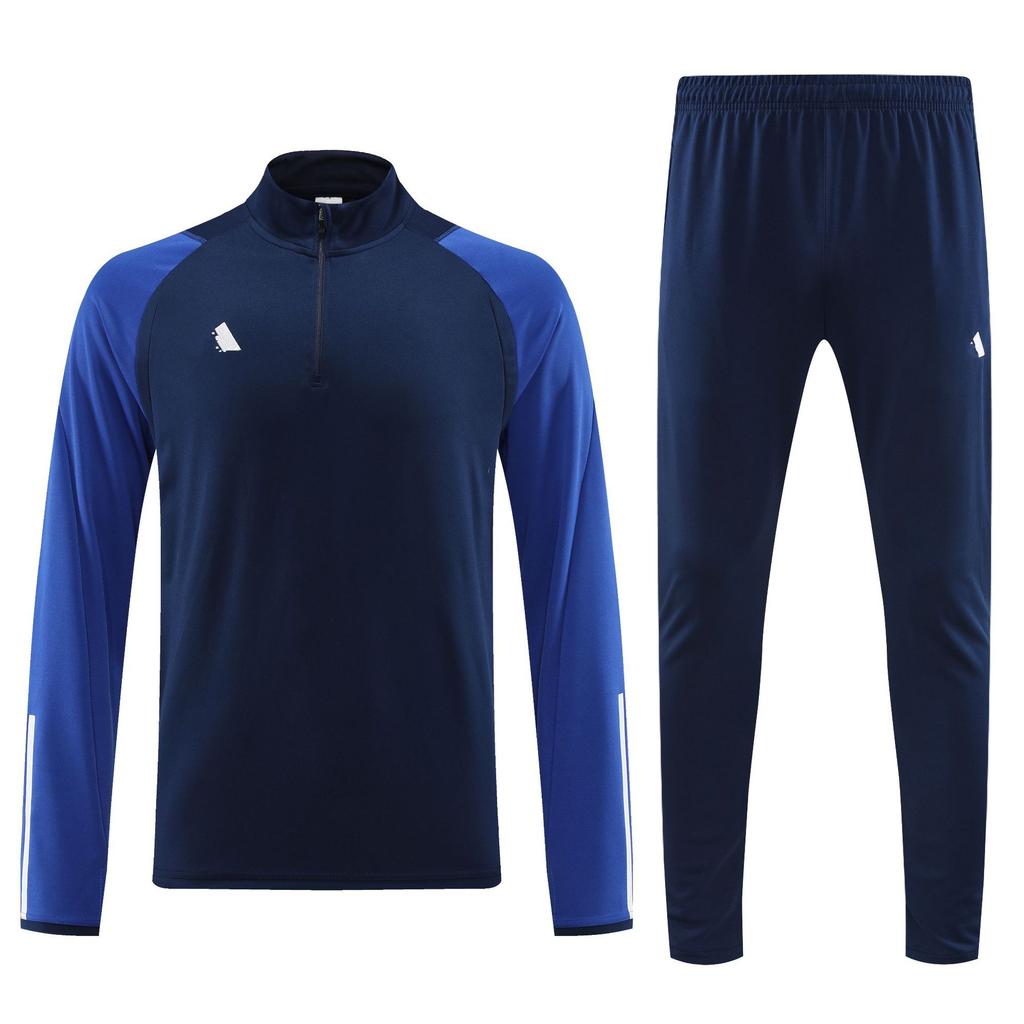 Student Team Half Zipper Long Sleeve Suit Football Training Suit Club Quick Drying Football Jersey Breathable
