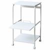 Yamazen (YAMAZEN) Range Rack, 48cm Wide X 41.5cm Deep X 89cm High, Sliding Shelf, Two Outlets, Casters with Locking Brackets, Range Stand, Kitchen Rac
