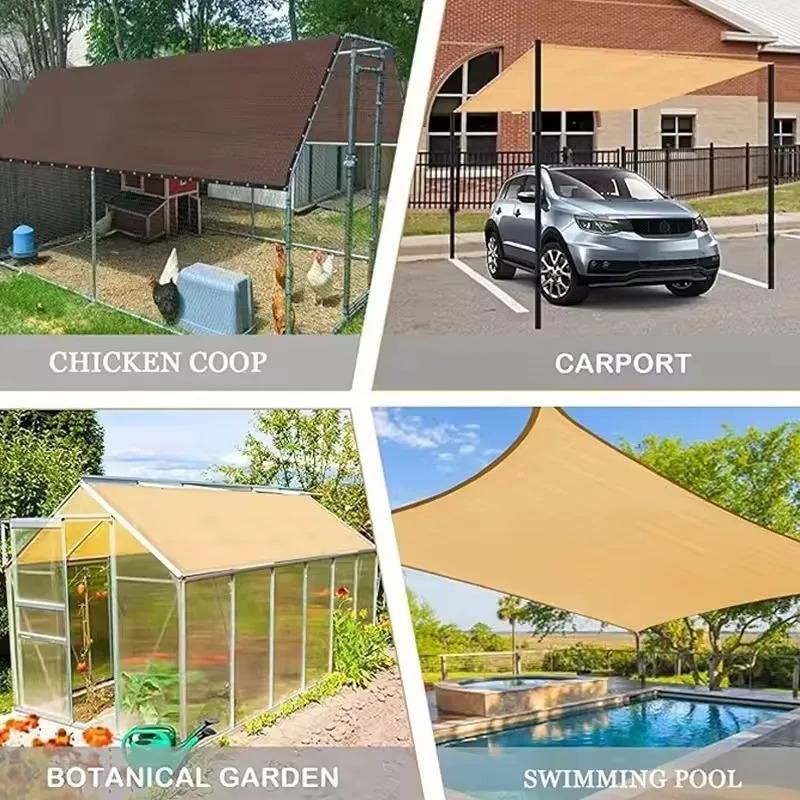 2x2m 2x4m Outdoor Yard Fence Shade Net Garden Plant Greenhouse Sun Shade Fabric Suitable for Lawn Plant Shading Yard Shade