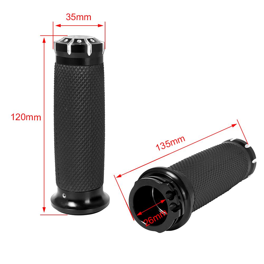 Motorcycle 1.25'' 25mm Universal Rubber Hand Grips Cnc Handlebar For Harley Sportster 883 1200 Iron Xl Vrsc Touring Dyna Softail