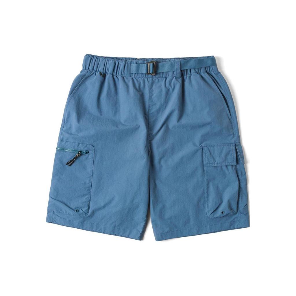 Vans Solid Color Woven Cargo Shorts With Large Pockets Men shorts Gray Blue VN000GR9P8X